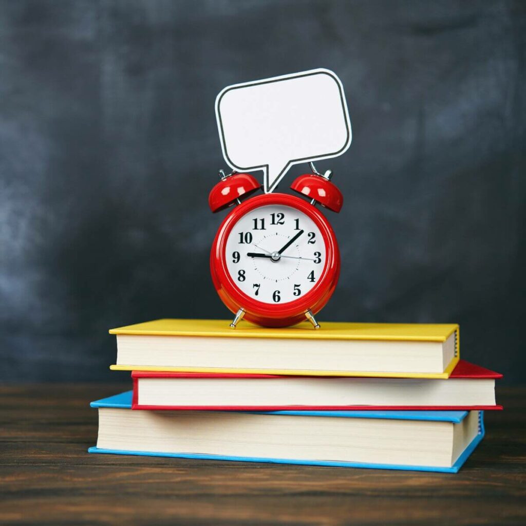 Clock on Arabic books